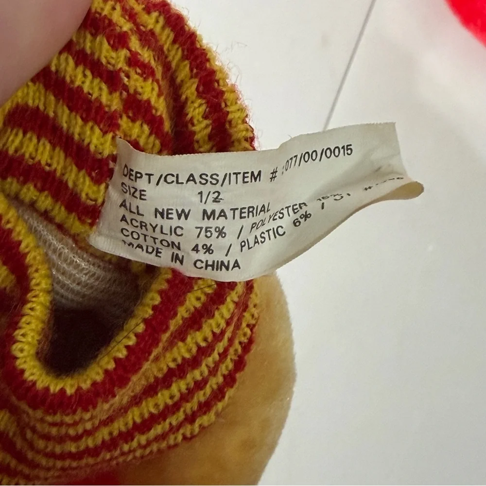 Vintage Winnie The Pooh Bear‎ Sleepy Time Bedtime Plush Slippers Baby Size 1/2